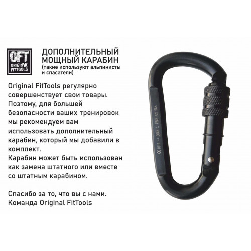Ремни для функционального тренинга FITTOOLS FT-TSG-PRO профессиональные с дополнительным карабином