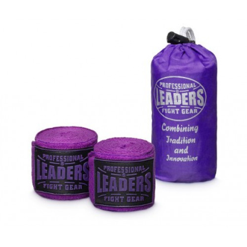 Бинт боксерский Leaders Pro Violet