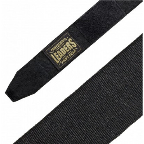 Бинт боксерский Leaders Semi Elastic Black
