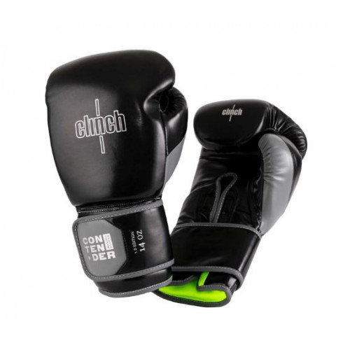 Боксерские перчатки Clinch Contender черно-серые