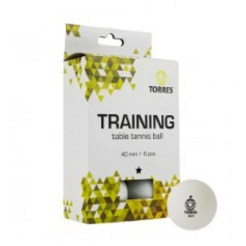 Мячи для настольного тенниса Torres Training, 40+,6 шт