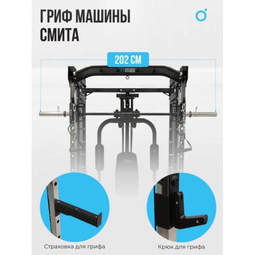 Машина Смита со встроенными весовыми стеками OXYGEN FITNESS LORRY
