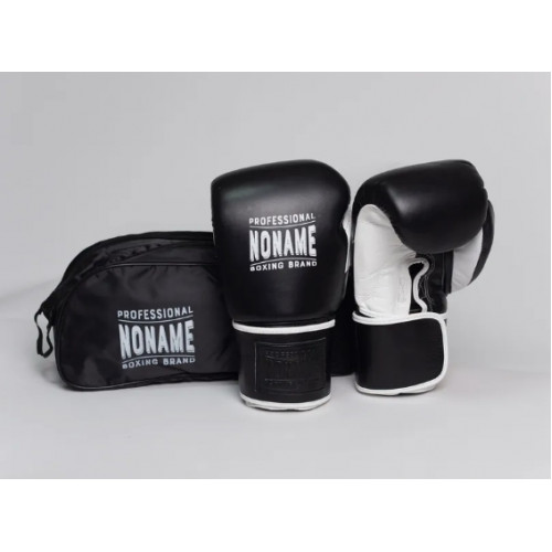 Боксерские перчатки No Name Leather Black White