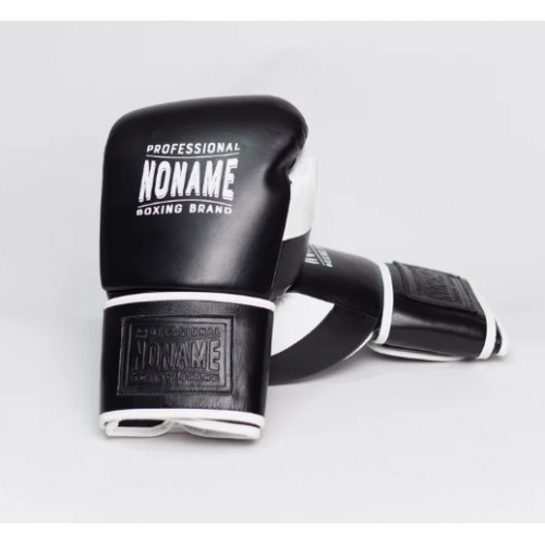 Боксерские перчатки No Name Leather Black White
