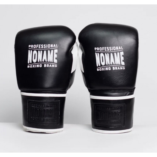 Боксерские перчатки No Name Leather Black White