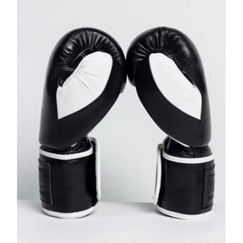 Боксерские перчатки No Name Leather Black White