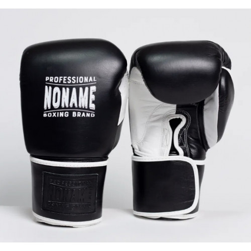 Боксерские перчатки No Name Leather Black White