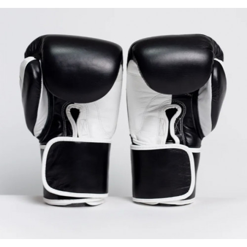 Боксерские перчатки No Name Leather Black White