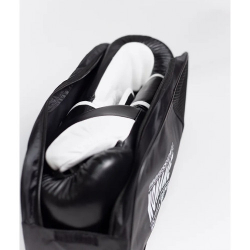 Боксерские перчатки No Name Leather Black White